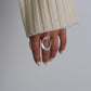 Modern Oval Silver Ring