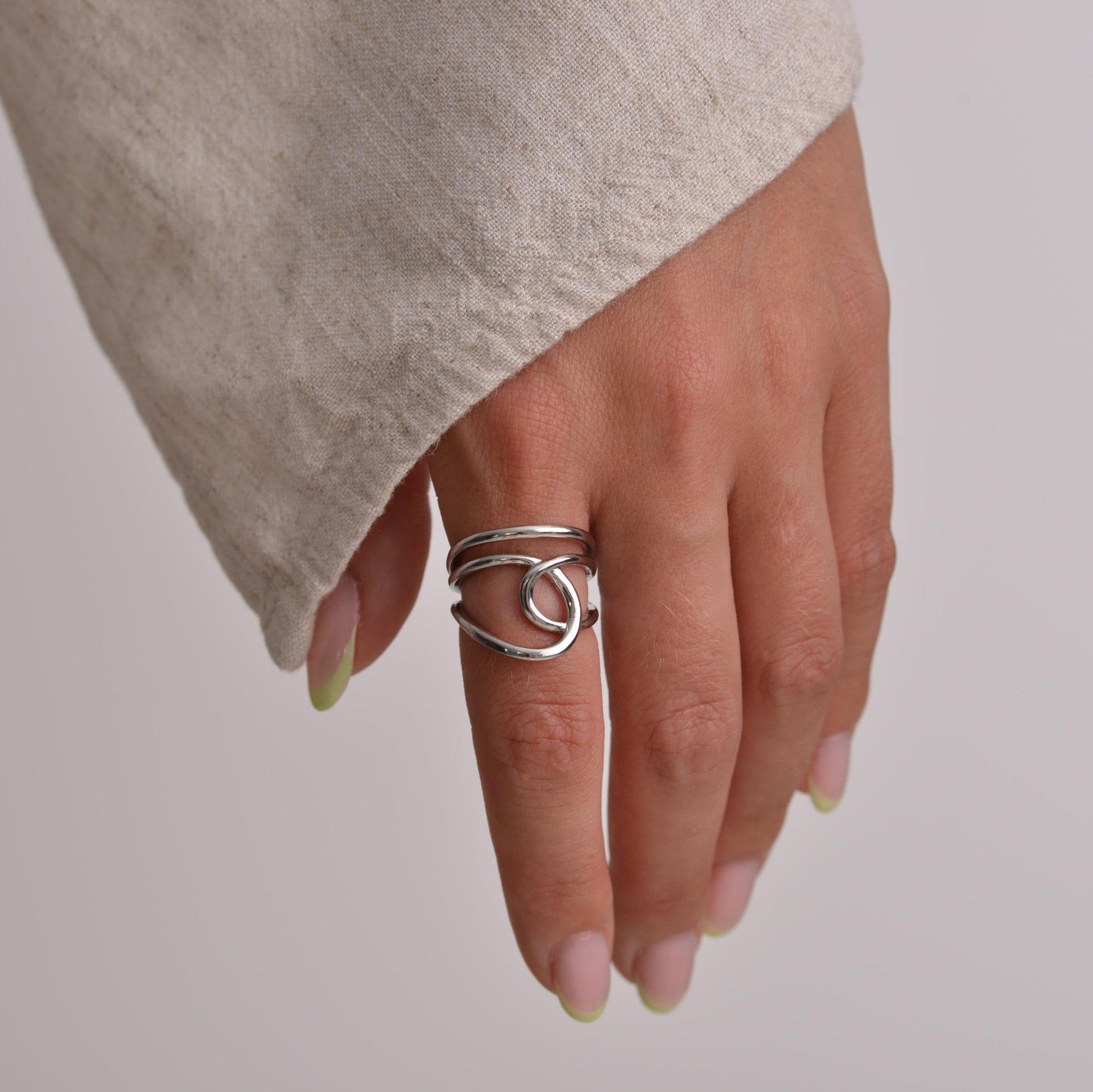Multi Layer Silver Ring