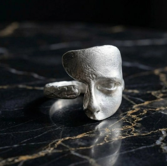 Unique Abstract Face Ring