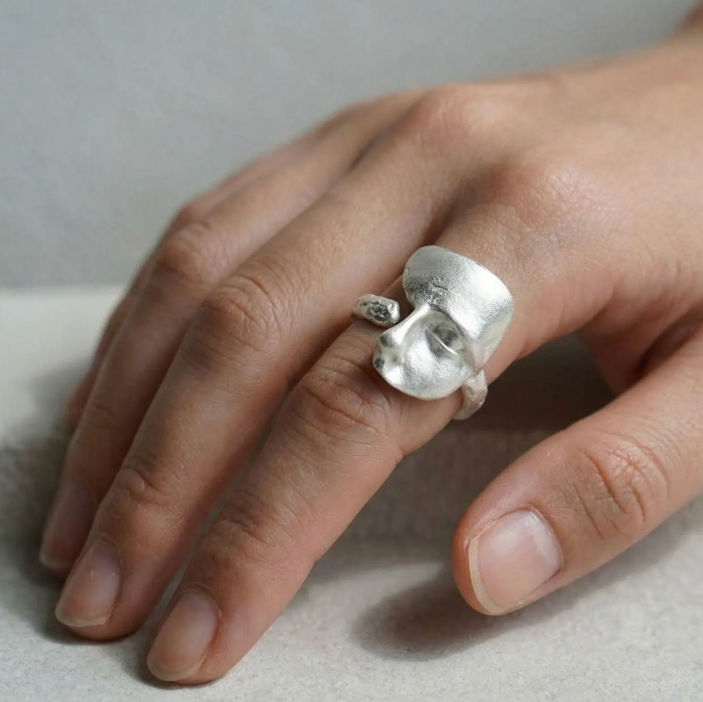 Unique Abstract Face Ring