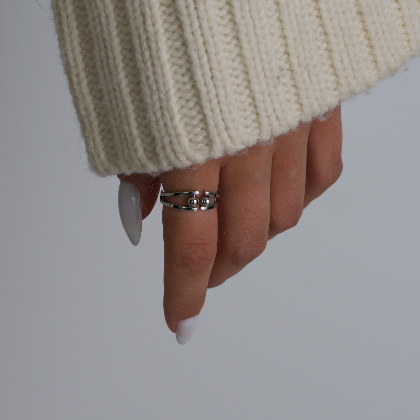 Silver Bead Ring