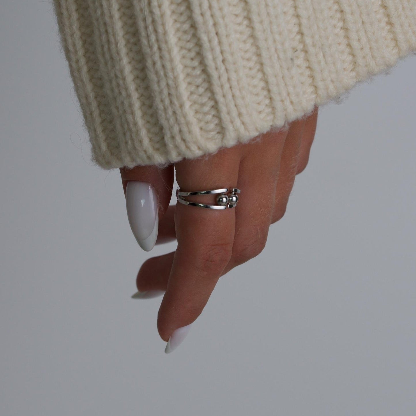 Silver Bead Ring