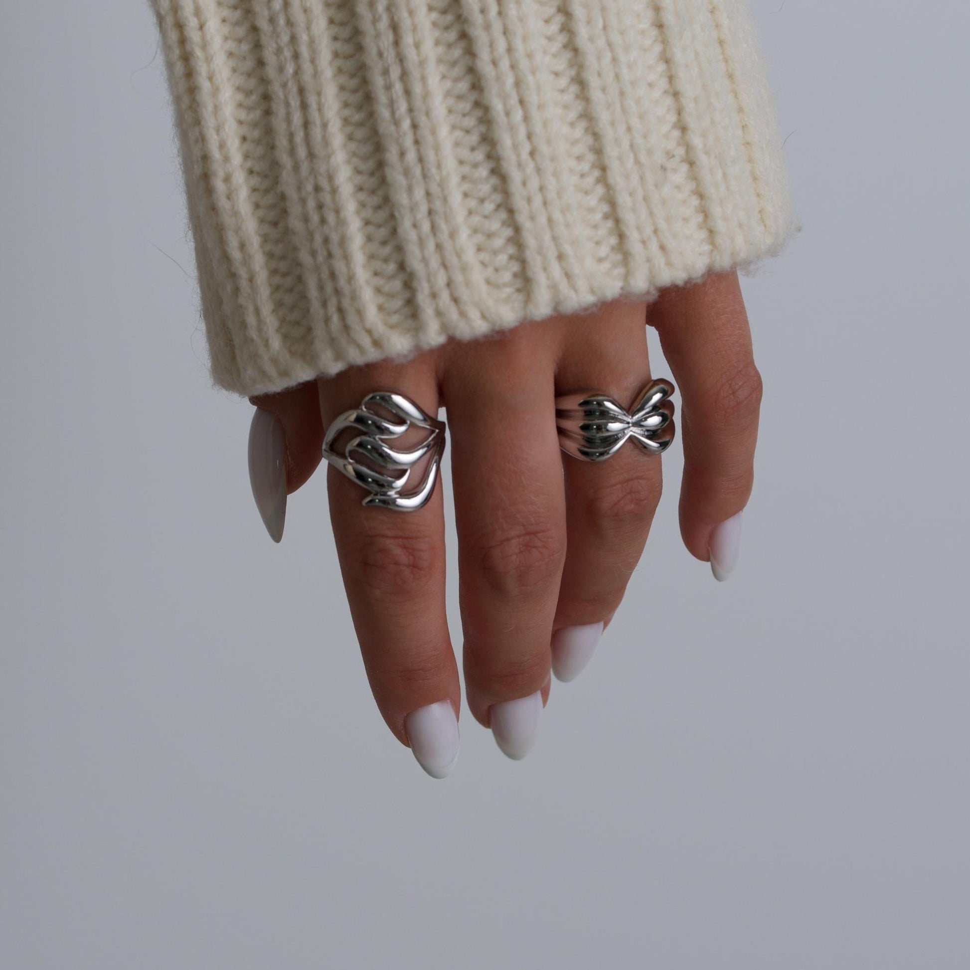 Silver Chunky Irregular Ring