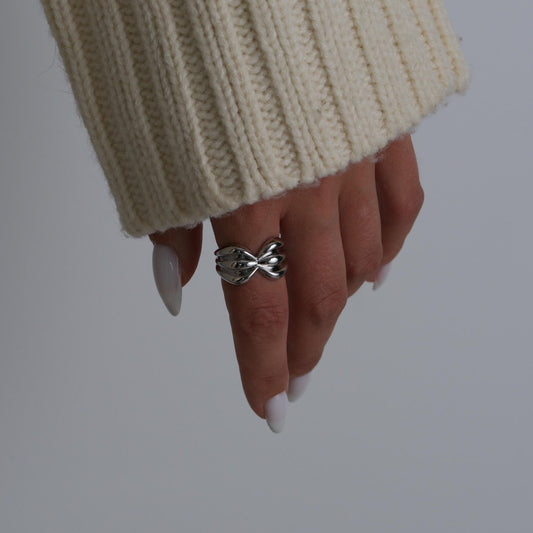 Silver Chunky Irregular Ring