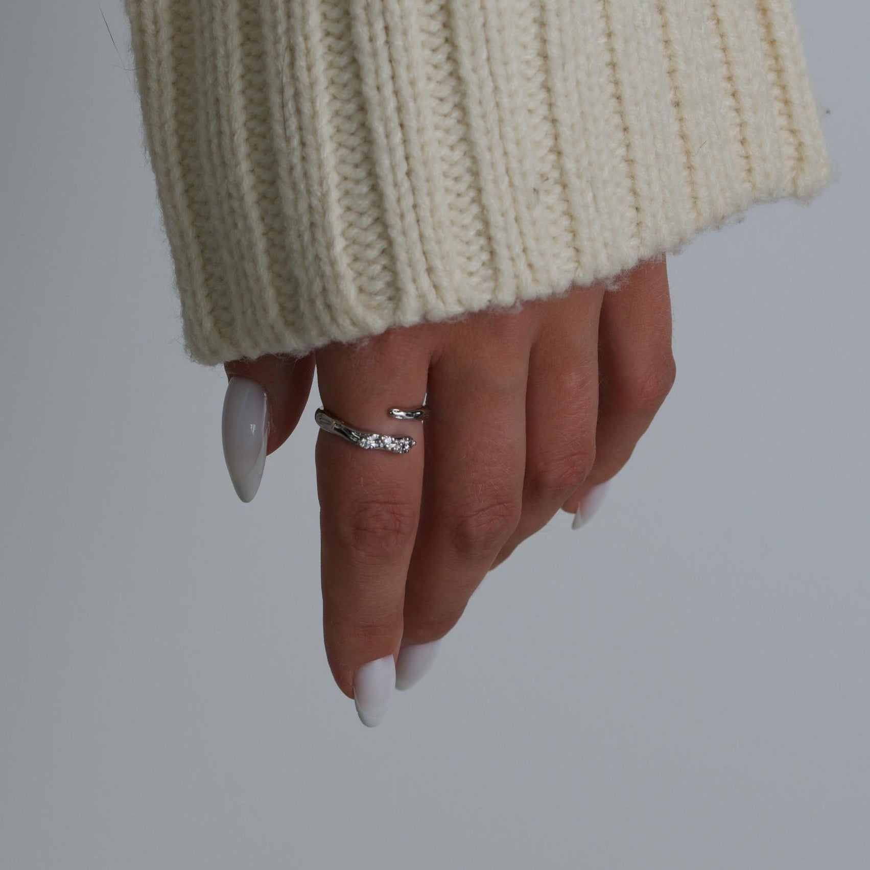Silver Crystal Ring