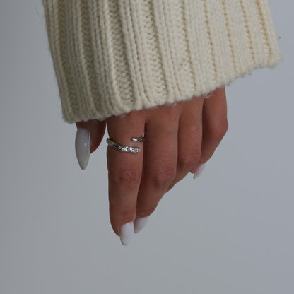 Silver Crystal Ring