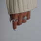 Silver Dainty Crystal Ring