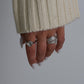 Silver Dainty Crystal Ring