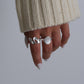 Silver Minimalist Wave Ring
