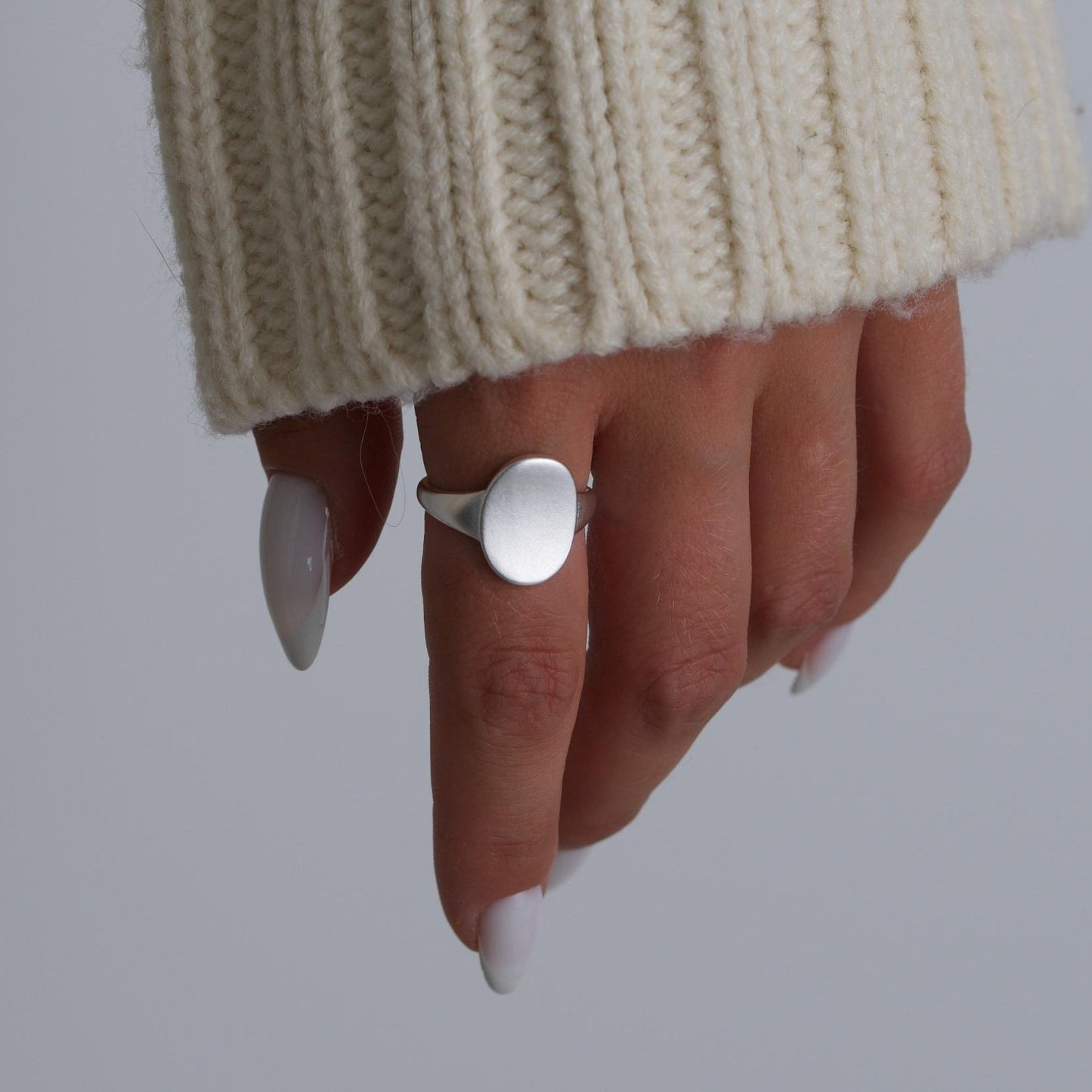 Silver Minimalist Wave Ring