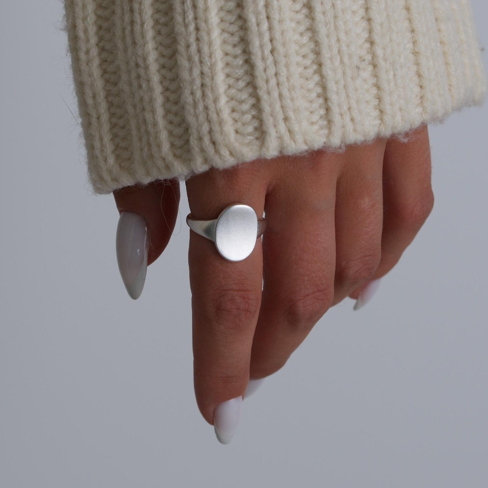 Silver Minimalist Wave Ring
