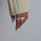 Silver Nature Geometric Rings