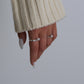 Silver Pearl Rings