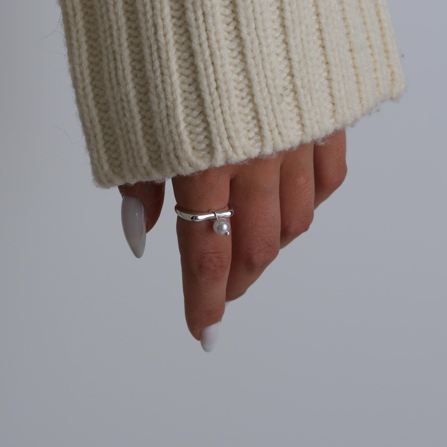 Silver Pearl Rings