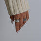 Silver Textured Hammered Rings