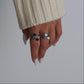 Silver Vintage Tear Drop Ring
