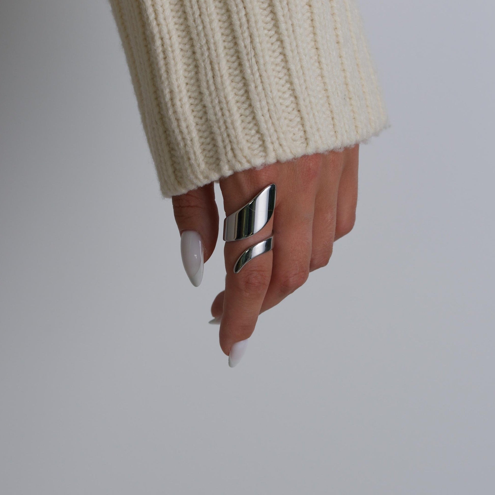 Silver Wrap Chunky Ring