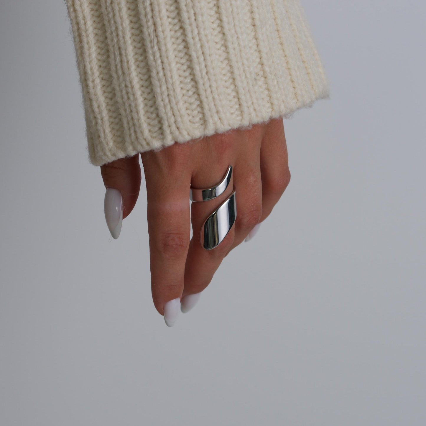 Silver Wrap Chunky Ring