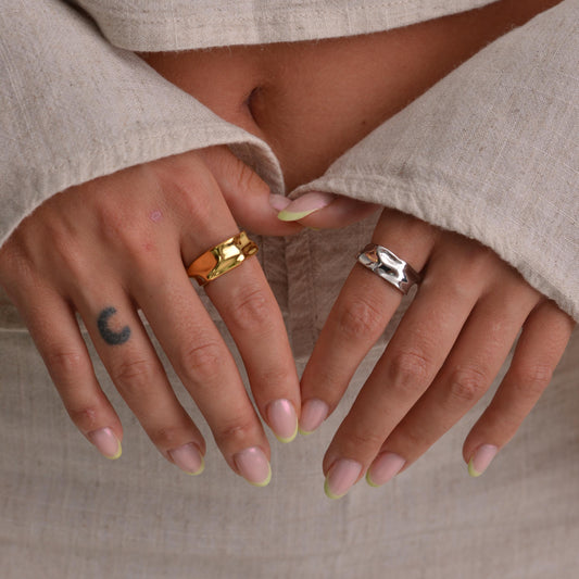 Silver and Gold Dainty Rings 
