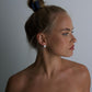 Small Thick Silver Earrings