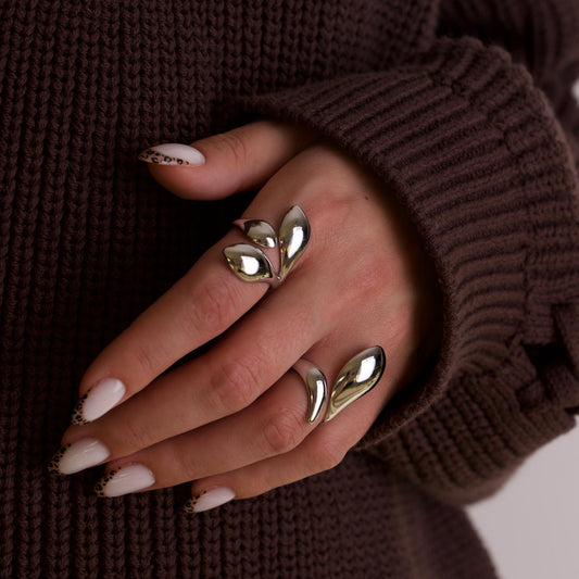 Silver Drop Style Rings