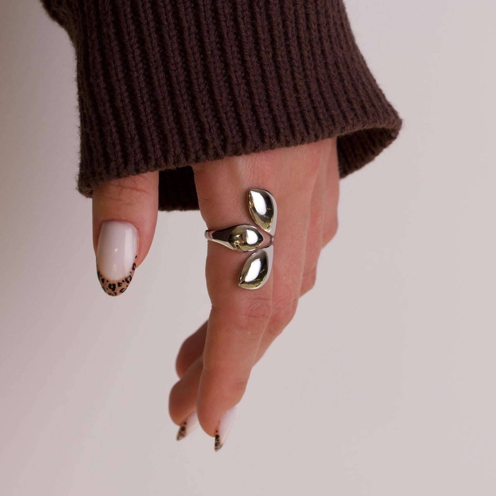 Solid Silver Irregular Molten Rings