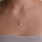 Solid Silver Oval Necklace 