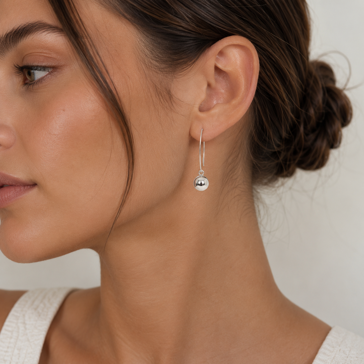 Sterling Silver Ball Drop Earrings