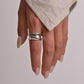 Twisted Chunky Silver Ring