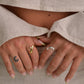 Twisted Gemstone Rings