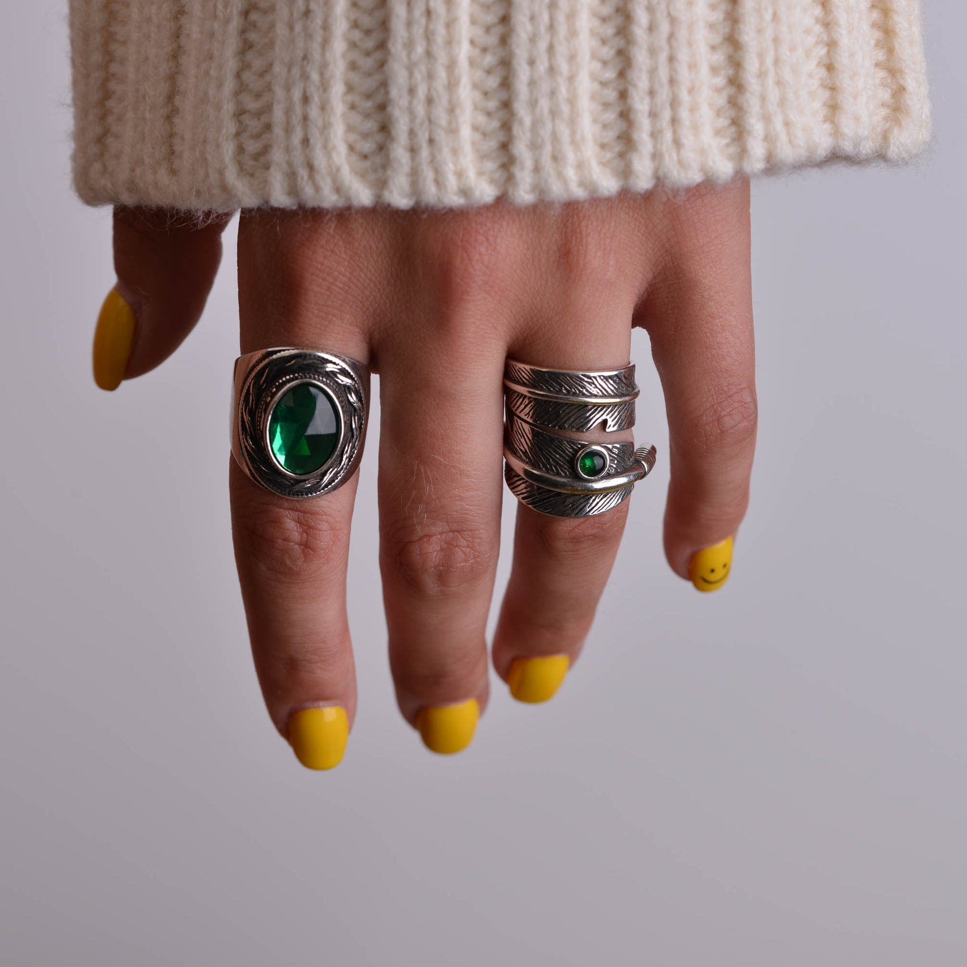 Vintage Gemstone Silver Rings