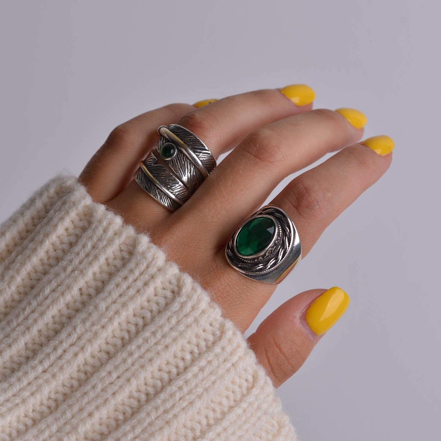 Vintage Gemstone Silver Rings