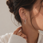 S925 Huggie Chain Earrings