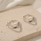 S925 Huggie Chain Earrings