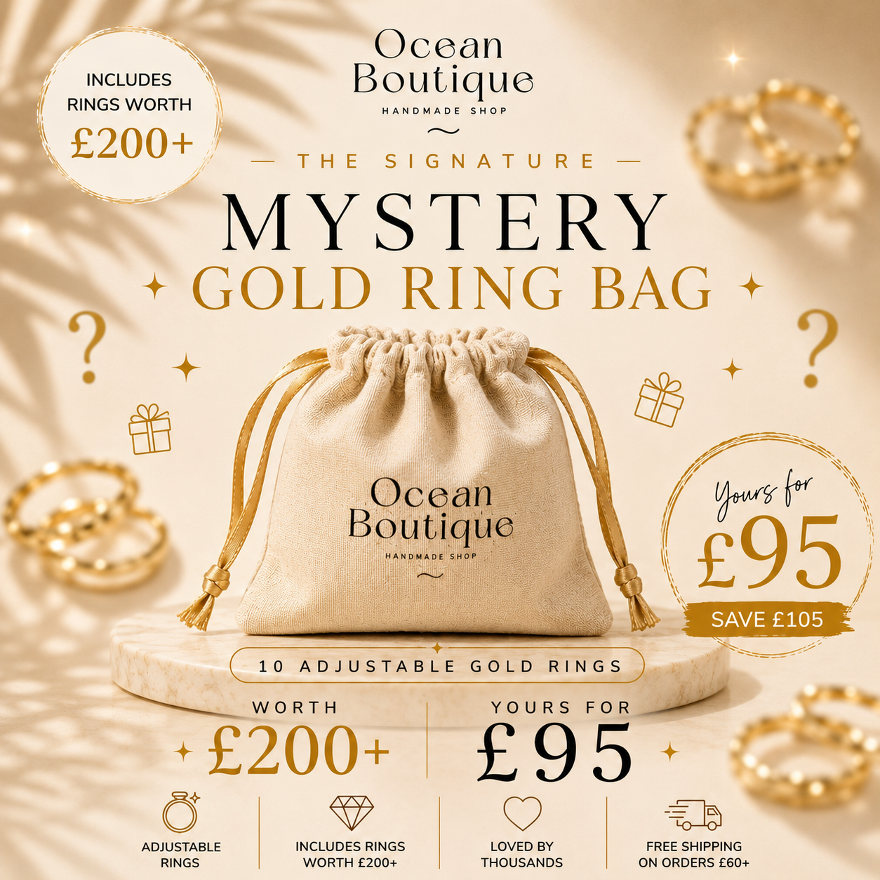 The Signature Mystery Gold Ring Bag – Premium