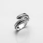 Silver Feather Adjustable Ring