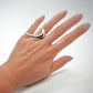 Two Finger Silver Irregular Ring