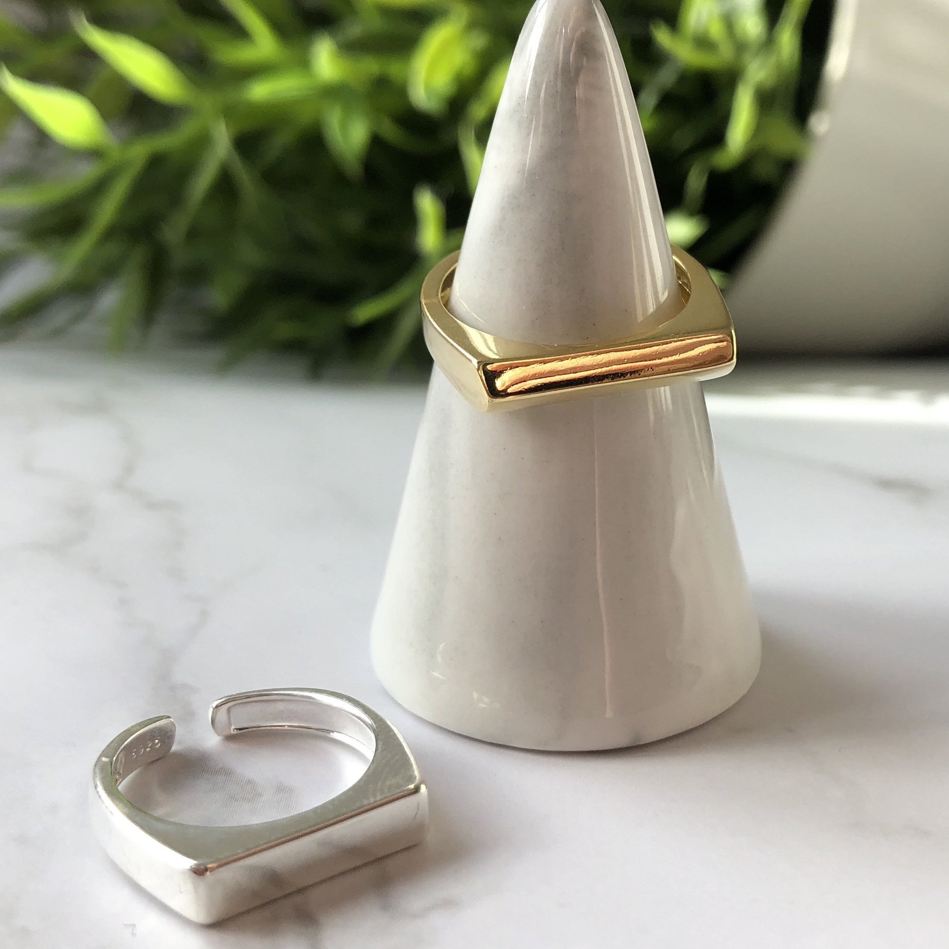 Stackable Silver and Gold Rings