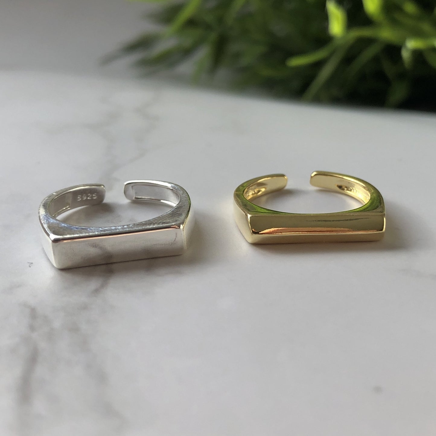 Stackable Silver and Gold Rings