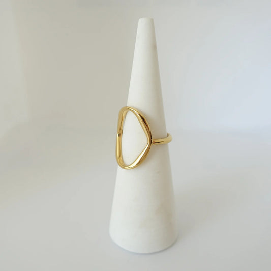 Gold oval ring